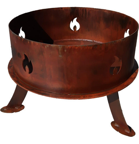 Round Garden Fire Pit. Cylinder Fire Pit. Ideal for Outdoor Use 0