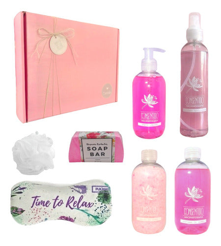 Box of Bliss Women's Gift Kit - Zen Aroma Roses Spa Set #8 for Ultimate Relaxation - Kit Caja Regalo Mujer Box Zen Aroma Rosas Spa Set N08 Relax