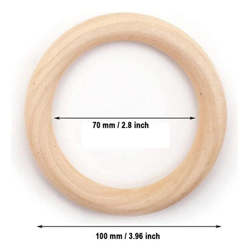 Pongja Natural Solid Wood Rings for Crafts 100mm 10 Pack 1