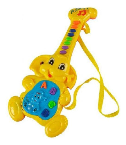 Kit C/ 4 Guitarra Musical Infantil Elefante Estimula A 0