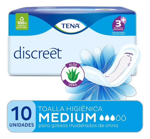 Tena Discreet Medium 30 Unidades 3 Paquetes X 10 Unid 0