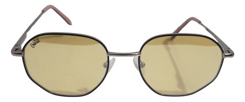 Orbital Malba Clear Ochre Metal Glasses 0