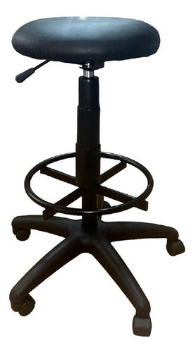 VRH Rolling Stool with Star Base and Pneumatic Footrest 0