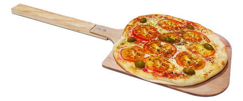 Authentic Clay Oven Pizza Peel with Wooden Handle 1