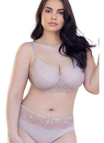 Melifera Conjunto 915 Aro Algodon Lycra Puntilla Tiro Corto 4