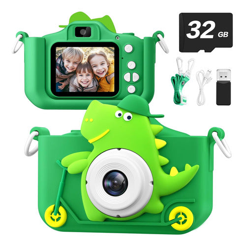 TIME4DEALS Camera De Video HD Para Niños De 3 A 12, Verde 0