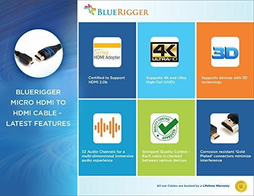 Bluerigger High Speed Rrmicrobluerigger Micro Hdmi De Alta V 1