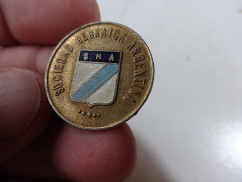 Medalla Deporte Sociedad Hebraica Sha Esmaltado Escudo Logo 2