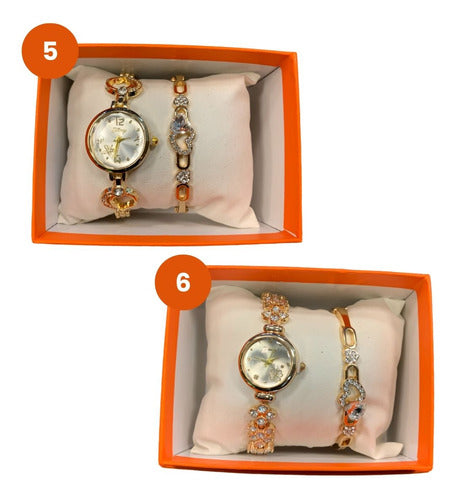 Set De Regalo Mujer 2p Reloj Pulsera 3