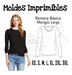 Plaza Moldes Patrones Imprimibles De Ropa Remera ML XS Al 3XL 0