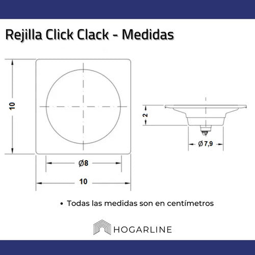 Rejilla Anti Insectos Click Clack 10 Cm X 10 Cm 4