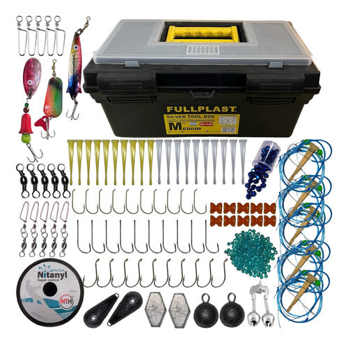 Large Fishing Box Complete Varied Kit Combo with Lures 0