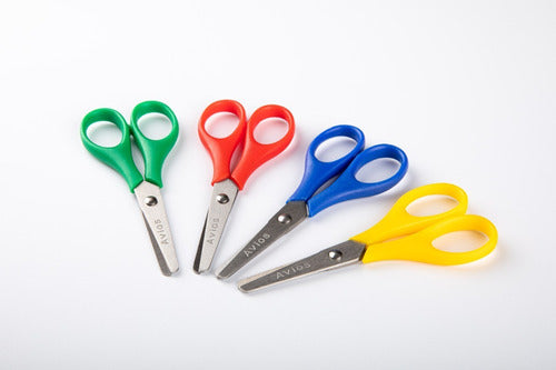 Avios 12cm School Round Tip Metal Scissors x24 Units 1 Color 0