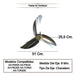 Fan Blade 20 Compatible with Liliana VNOP20 / VNOT20 1