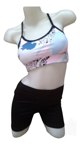 Sporty Lycra Printed Top and Shorts Sets 6