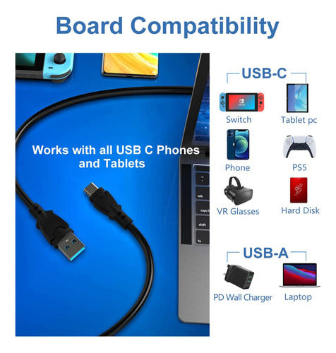 Ldlrui Cable Usb C De 10 Gbps Usb A A Usb C Cable De Datos D 6