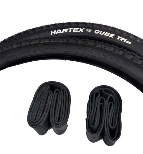 Hartex Combo Cubiertas R20x2.125 + Cámaras Schrader 2