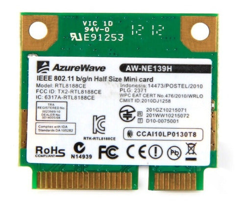 Tarjeta De Red Wifi Notebook Rtl8188ce Toshiba Pa3839u-1mpc 0