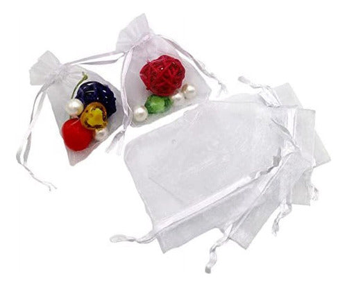 OEM 50 Organza Bags 10x15 White - Souvenir - Party Favors 0