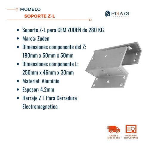 OWL Z-L Bracket for Electromagnetic Lock 280kg 1