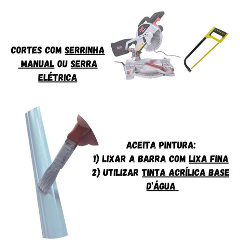 Kit 5 Barras Rodameio Boiserie Moldura Poliestireno 2 Metros 3