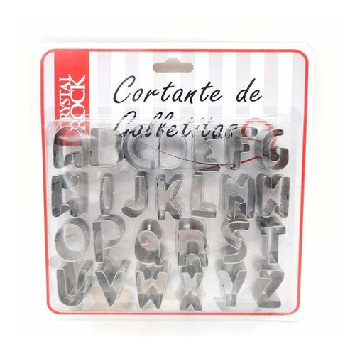 Alphabet Cookie Cutters Set - 26 Stainless Steel Letters pc 0