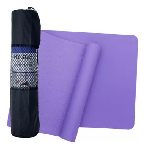 Hyggefit Yoga Mat 5mm TPE with Strap for Pilates Fitness 4