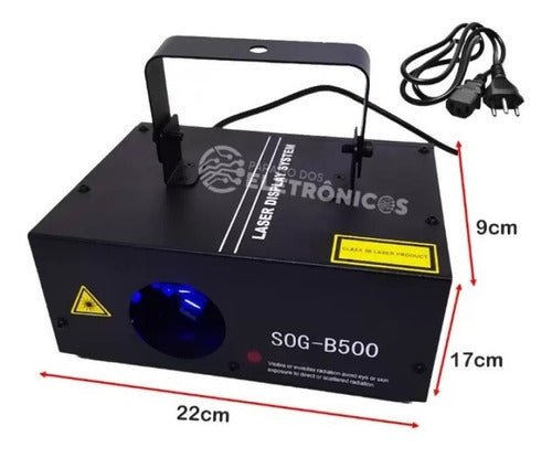 Canhão Raio Laser Holográfico Luzazul Rítmico Musica Sogb500 1