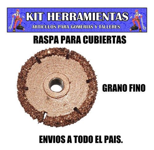 KIT HERRAMIENTAS Tungsten Grinding Disc for Tire Repair 2