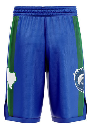 Kapho Short Basquet Dallas Mavericks Azul Adulto 2