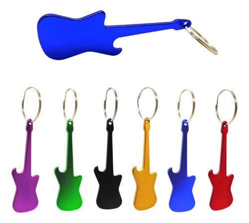 Nail Vinyl's Guitar Shaped Bottle Opener Keychain - Pack of 40 1