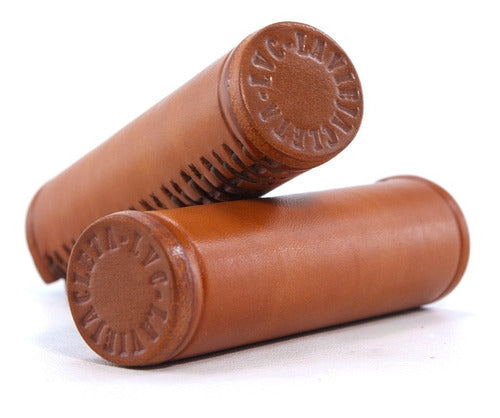 Classic Leather Handlebar Grips for Antique English City Bicycle 1