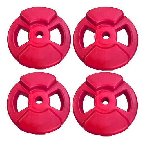 4 PVC Discs 2.5kg Body Weights with 30mm Grip Gym Set 4