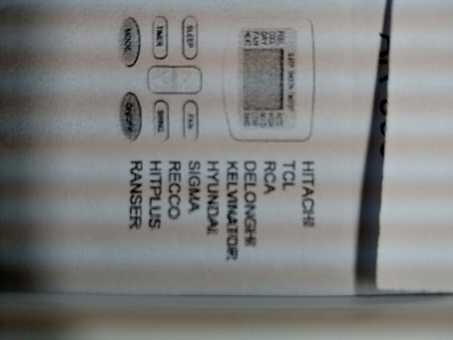 Remote Control Air AR806 Hitachi_TCL_Hyundai_Recco_Delonghi 2