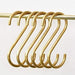 Yangqihome 6 Brass S Shaped Hooks for Hangers 0