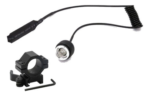 Remote Switch LED Flashlight Trigger + Scope Ring Mount Kit 0