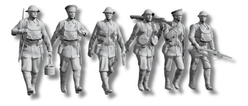 British Soldier Mod2 WW1, Scale 1/16 (12cm), White Color 0