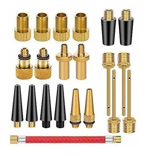 Adaptadores De Valvulas Presta/schrader P/ Inflado Set X 21u 0