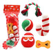 Petuol Christmas Dog Toys, 5pcs Set of Christmas Toys 0