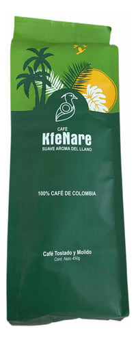 KfeNare Colombian Roasted and Ground Coffee 100% Package Bag 450g 0