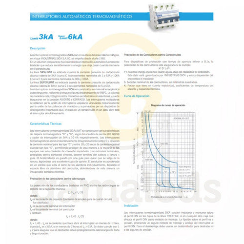 Sica Tripolar Thermomagnetic Breaker 3x63A 1