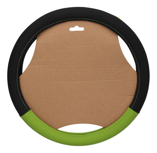Universal Steering Wheel Cover (Diam.38) Cool Line Black/Green 2