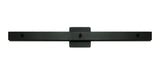 Ferrolux Metal Rail 2 Light Hanging Fixture Black 58cm 0