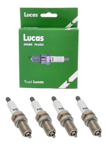 Set of 4 Lucas Spark Plugs for Chevrolet Sonic 1.6 16v & Tracker 1.8 16v 0