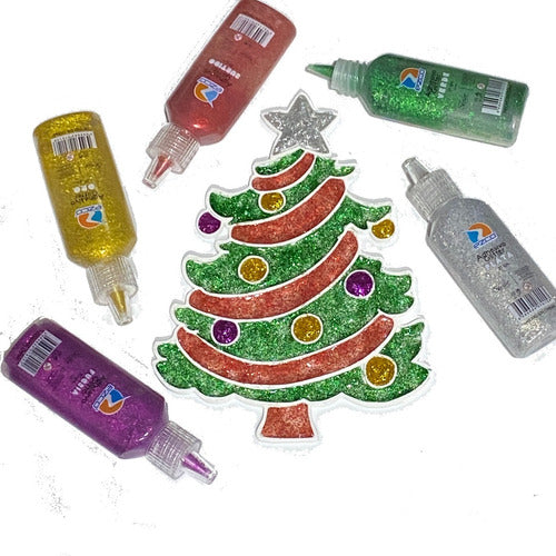 Vitró Maker with 6 Glitter Color Adhesives for Crafting x 4 65