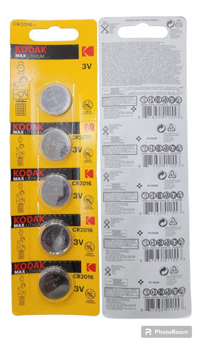 5-Pack CR2016 Kodak for Watches Alarms Sensors LED Lights 0