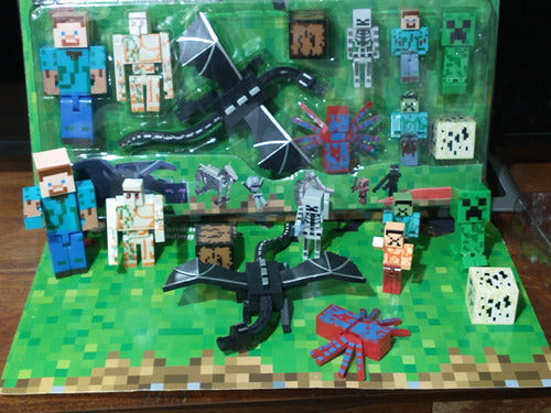 Mojang Minecraft Action Figures Set of 10: Steve, Creeper, TNT, Dragon & More 3