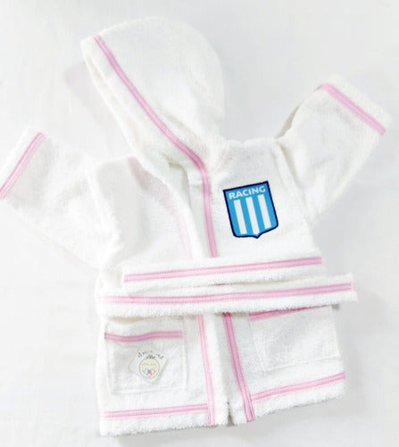 Newborn Hooded Bathrobe Racing Club 5