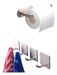 Yigii Toilet Paper Holder Towel Hooks - Adhesive Stick On Wall For Bathroom Kitchen 0