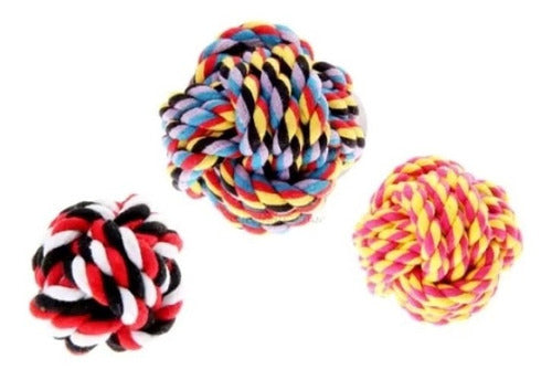 Luzo Multicolor Braided Rope Ball Size Small N°1 Diameter: 6 cm 2